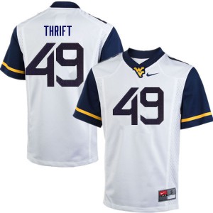 Men West Virginia Mountaineers Jayvon Thrift #36 White Stitched Jerseys 542099-152